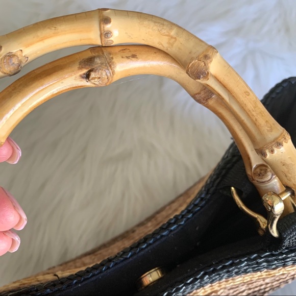 Sonoma Rattan Bamboo Handle Purse - Picture 10 of 16